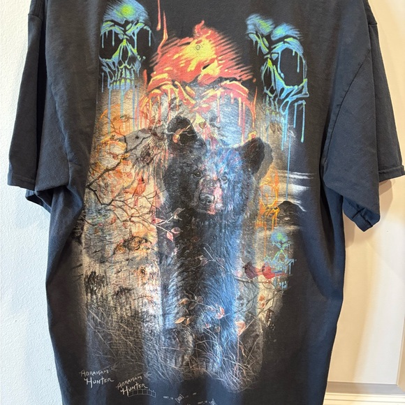 1/1 Liquid Blue x The Mountain Test Print Bear Skull Art Shirt • Sz: L - Picture 6 of 16
